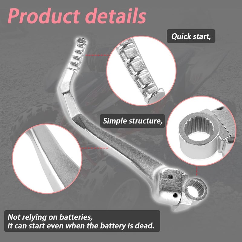 Ciuouient 28300-HP1-000 28302-HP1-000 Kick Start Lever, Aluminium Alloy Starter Lever Compatible with Honda TRX450R TRX450 R TRX 450 R 2004-2005 - Image 4